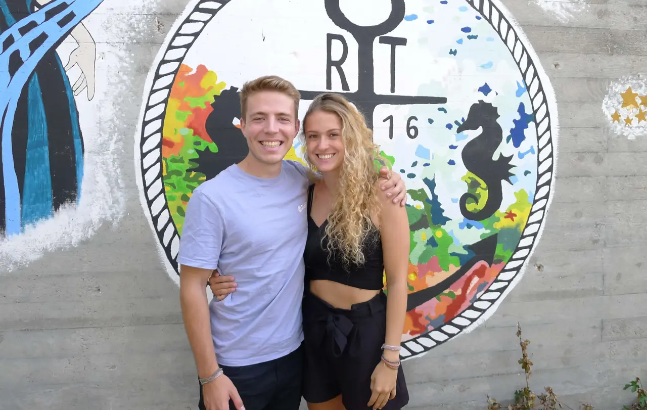 Luisa Sillmann und Manuel Birkenmaier Begeisterte Betreuer im Waldheim Ruhetal: Luisa Sillmann und Manuel Birkenmaier