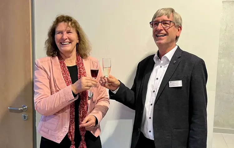 Klaus-Peter Koch und seine Nachfolgerin Siglinde Hinderer bei Kochs Verabschiedung in den Ruhestand im Herbst 2022.