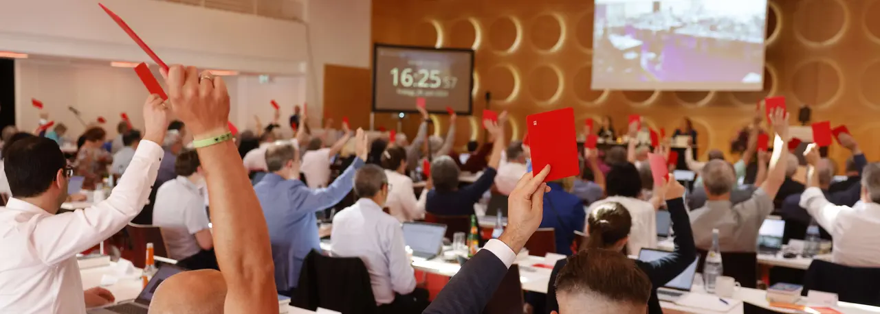 Sommertagung der Württembergischen evangelischen Landessynode im Hospitalhof.