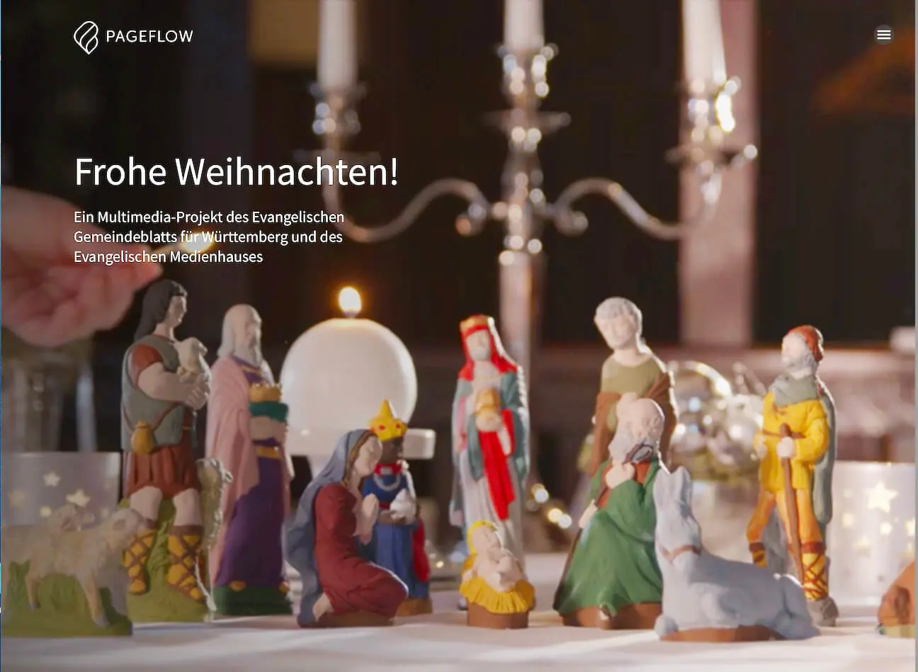 Texte, Bilder, Videos und Lesungen regen in diesem Multimediaprojekt an, sich mit der Weihnachtsgeschichte zu befassen.