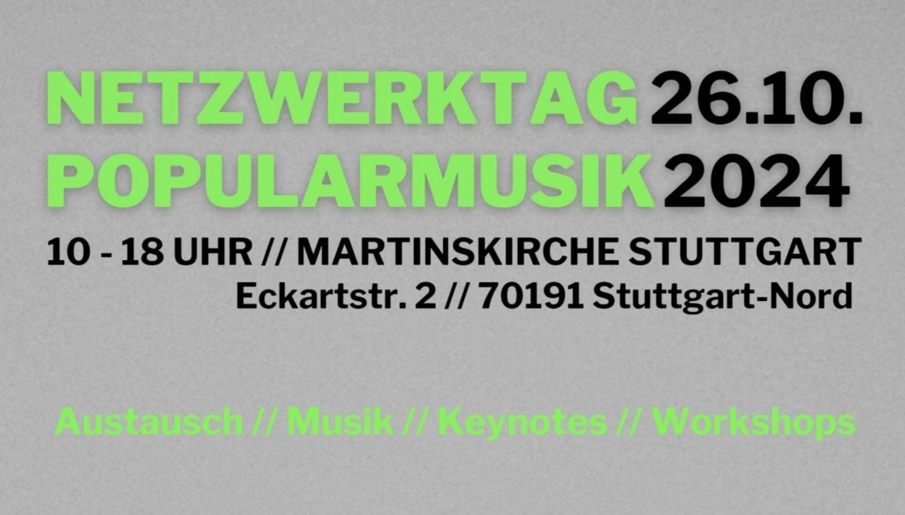 Erster Netzwerktag Popularmusik